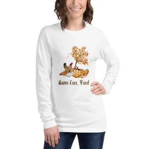 Happy Fall Y'All Unisex Long Sleeve Tee