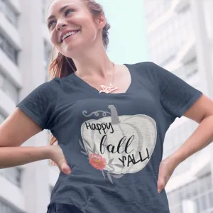 Happy Fall Y’all Watercolor Pumpkin Flowy Dolman Sleeve Tee – Chic & Cozy Autumn Style