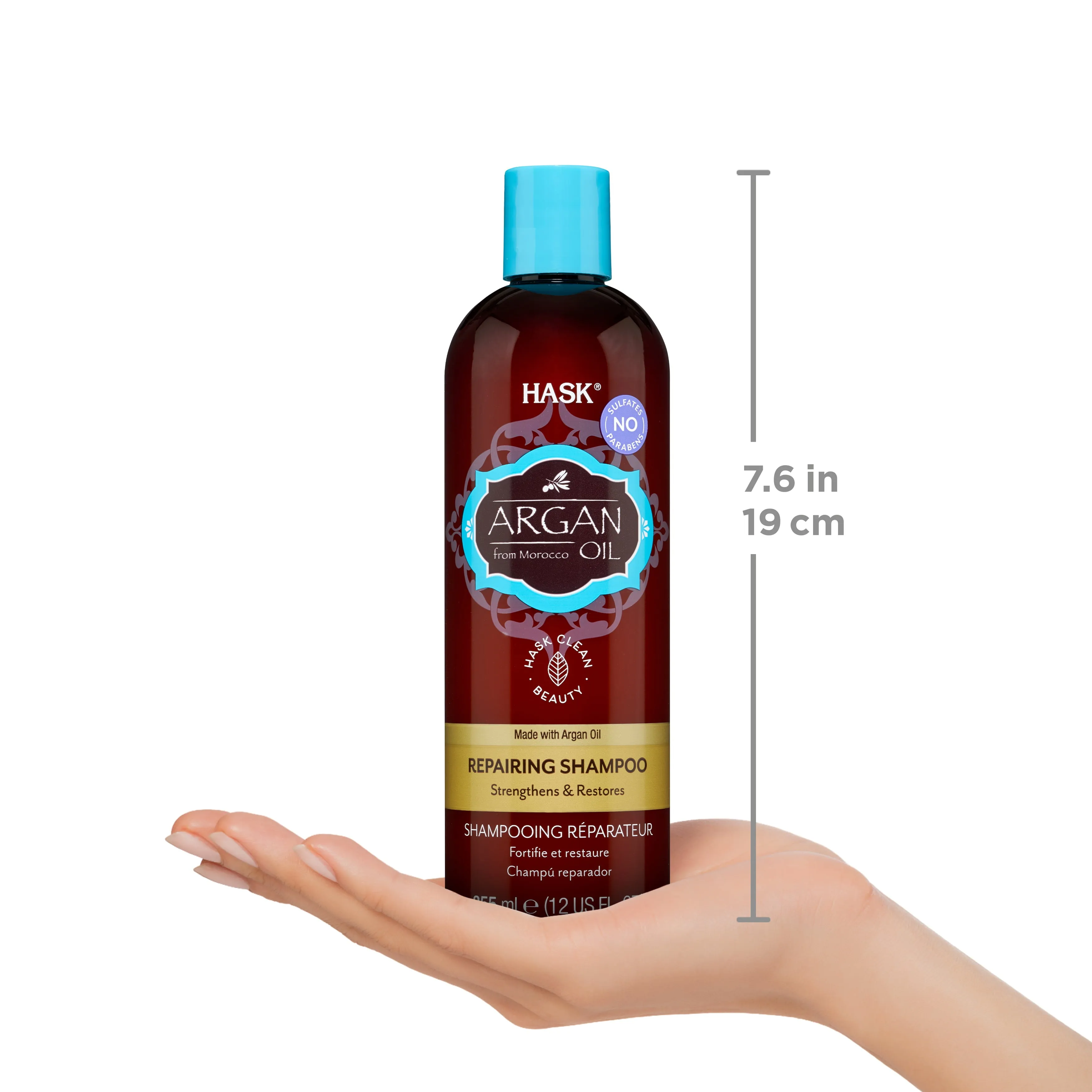 HASK Argan Oil from Morocco Repairing Daily Shampoo with Vitamin E, Orange Citru