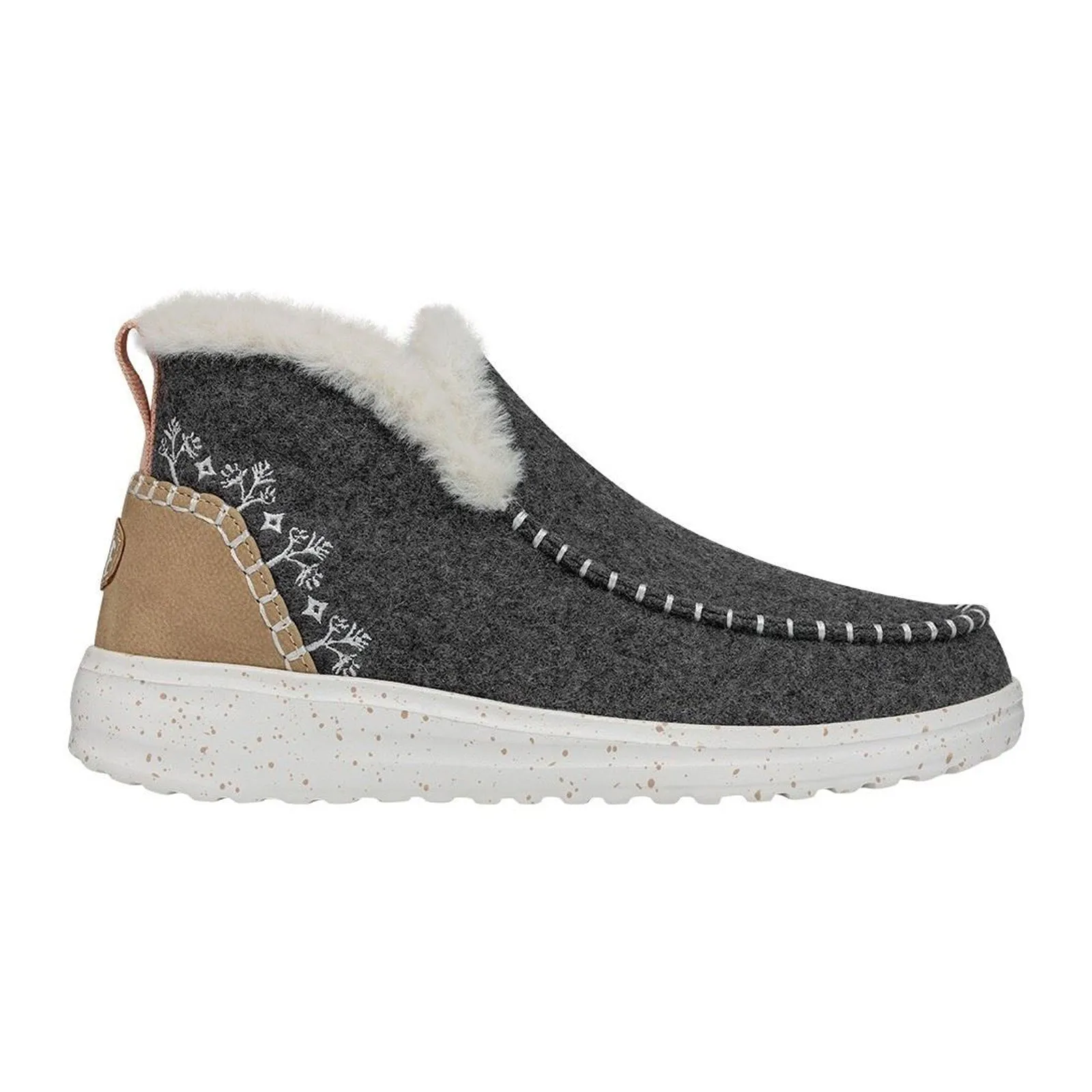 Heydude 40208 Denny Damen Stiefeletten aus Wolle und Kunstlammfell