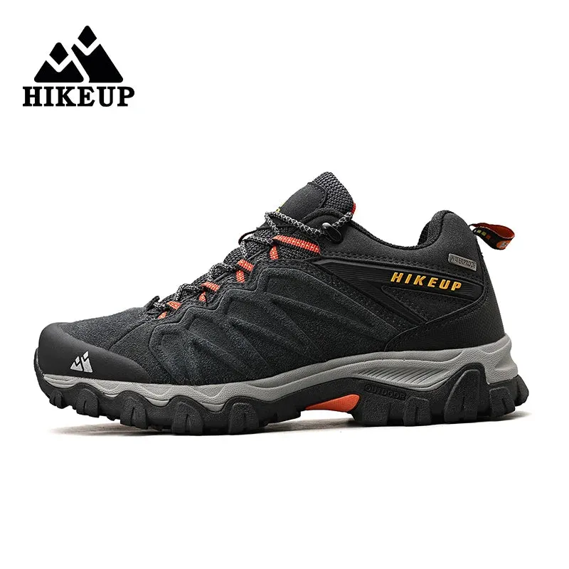 HIKEUP Premium Leather Hiking Shoes for Men - Durable Trekking Sneakers