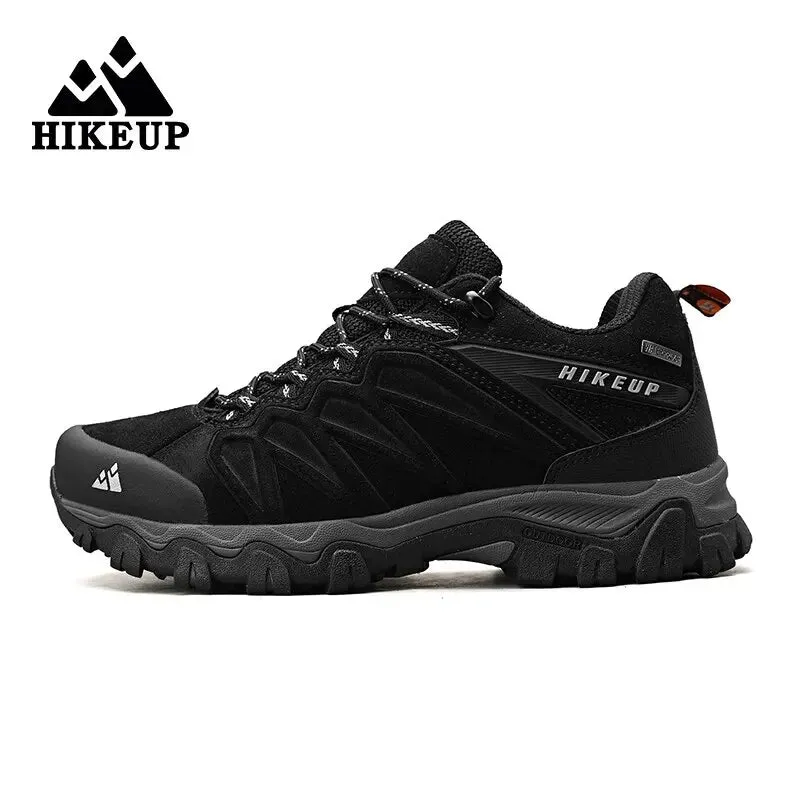 HIKEUP Premium Leather Hiking Shoes for Men - Durable Trekking Sneakers