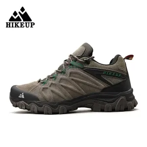 HIKEUP Premium Leather Hiking Shoes for Men - Durable Trekking Sneakers