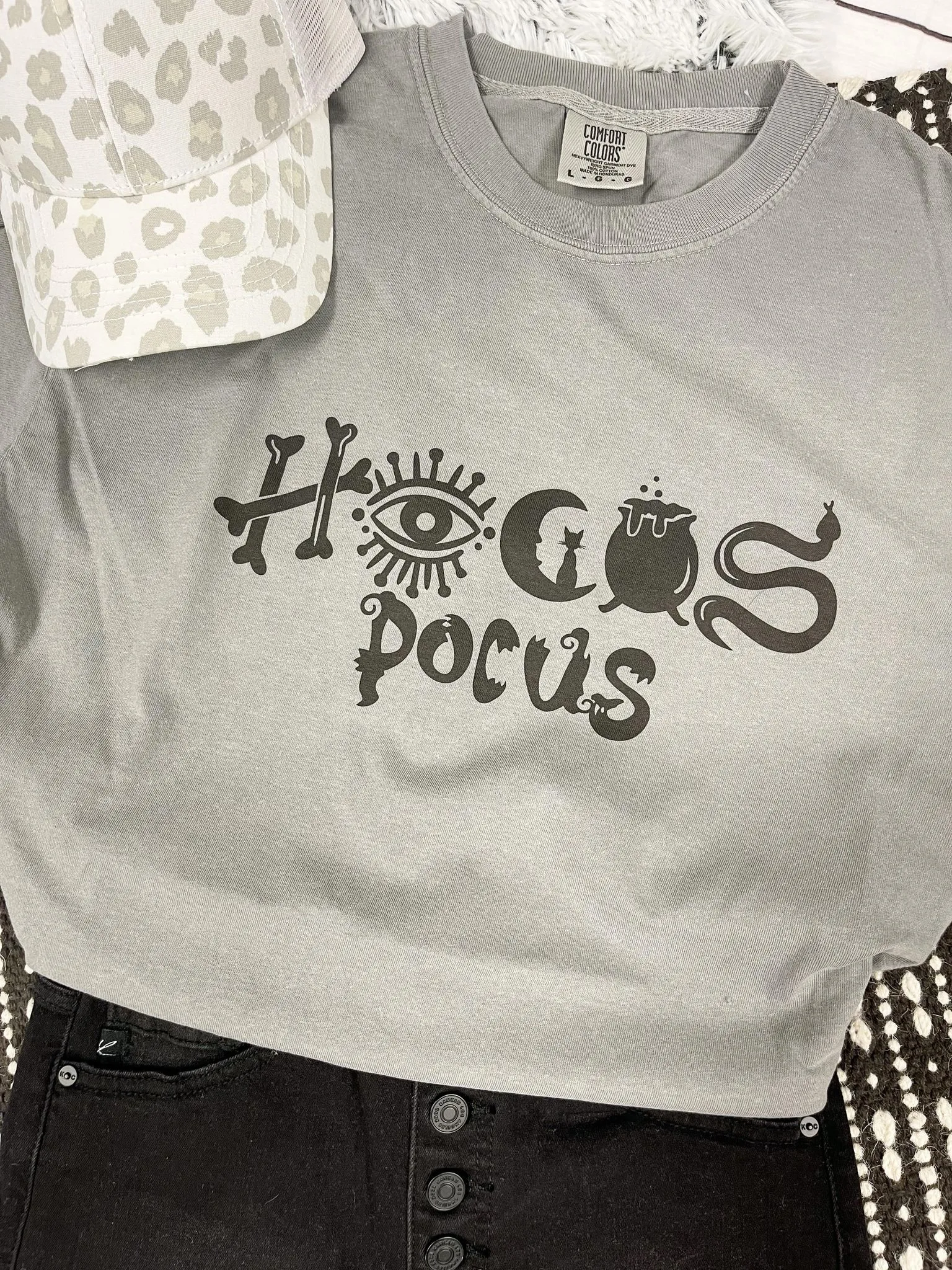 Hocus Pocus Grey Graphic Tee
