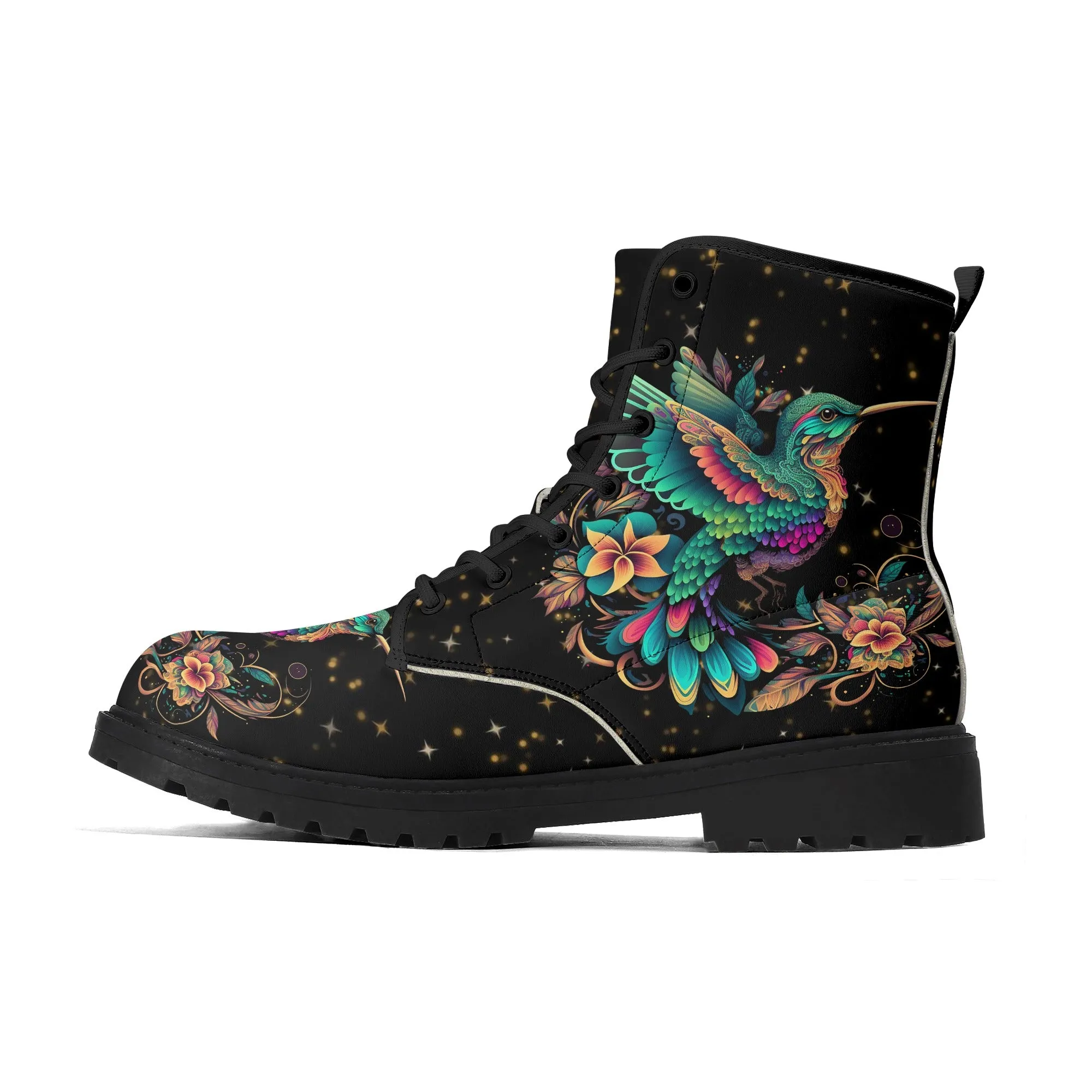Hummingbirds Womens Luxe Combat Boots