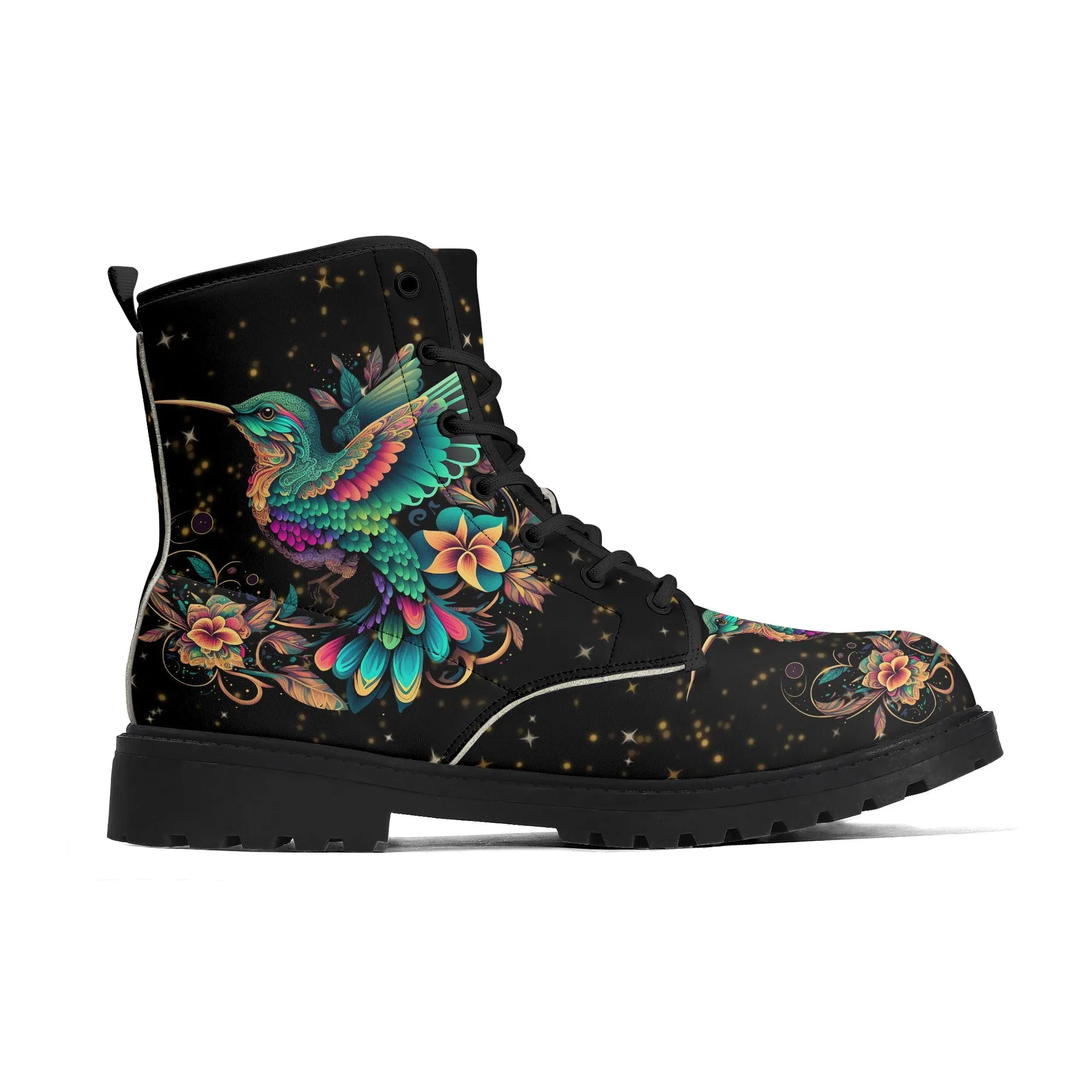 Hummingbirds Womens Luxe Combat Boots