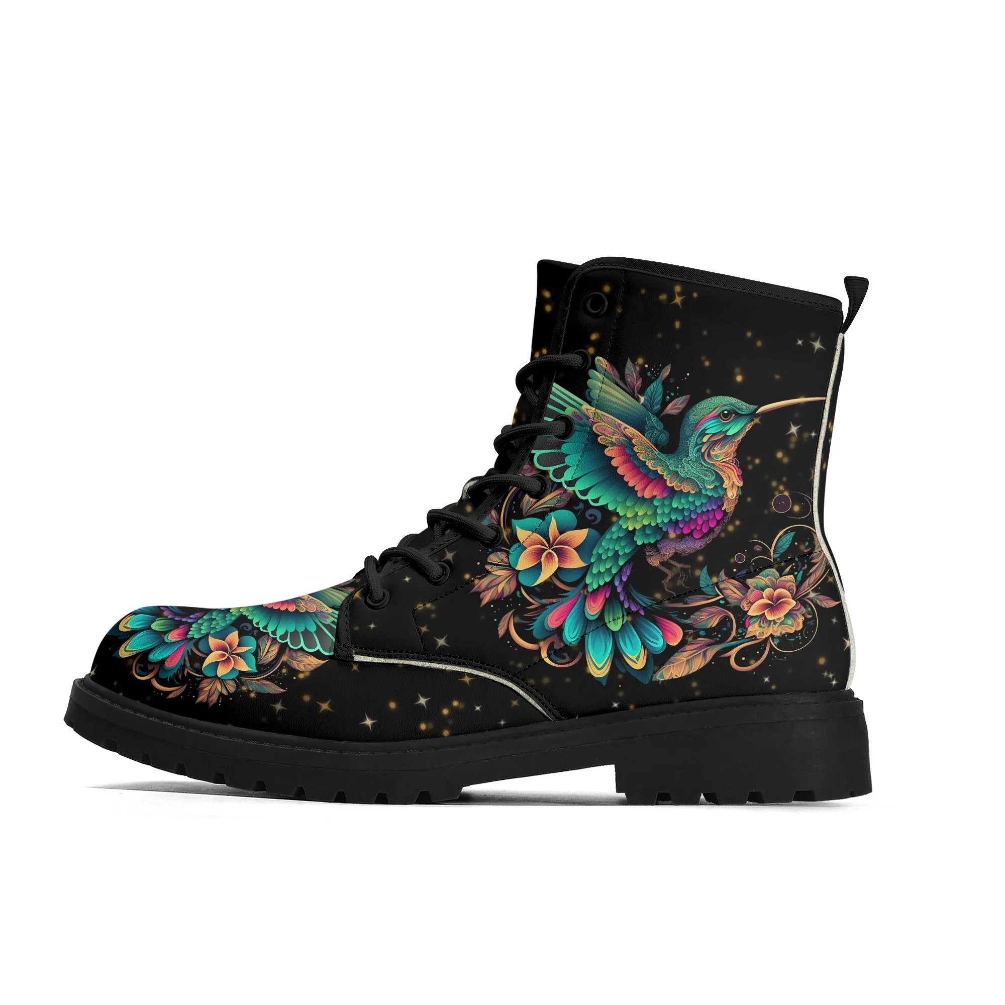 Hummingbirds Womens Luxe Combat Boots