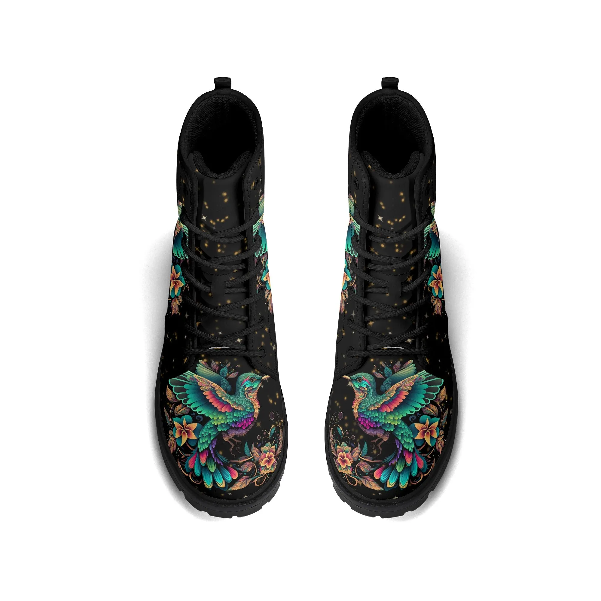 Hummingbirds Womens Luxe Combat Boots