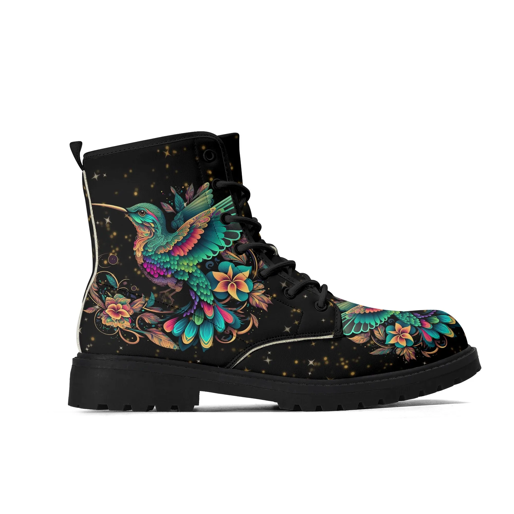 Hummingbirds Womens Luxe Combat Boots