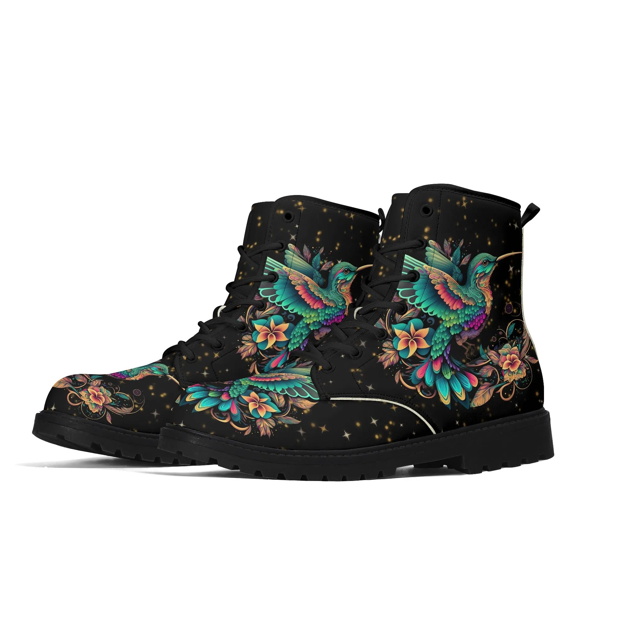 Hummingbirds Womens Luxe Combat Boots