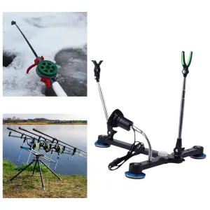 Ice Fishing Rod Holder Metal with Light for Outdoor Sports Gifts Ice Fishing
