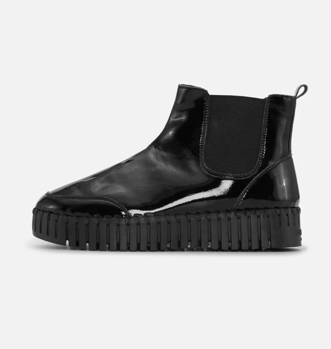 Ilse Jacobsen Tulip Gloss Ankle Boots Black
