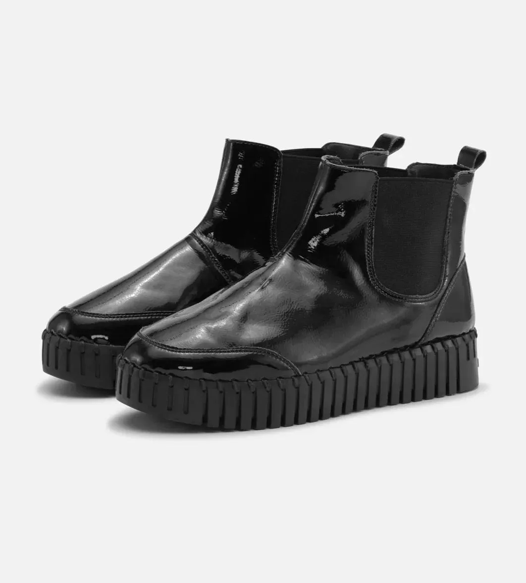 Ilse Jacobsen Tulip Gloss Ankle Boots Black