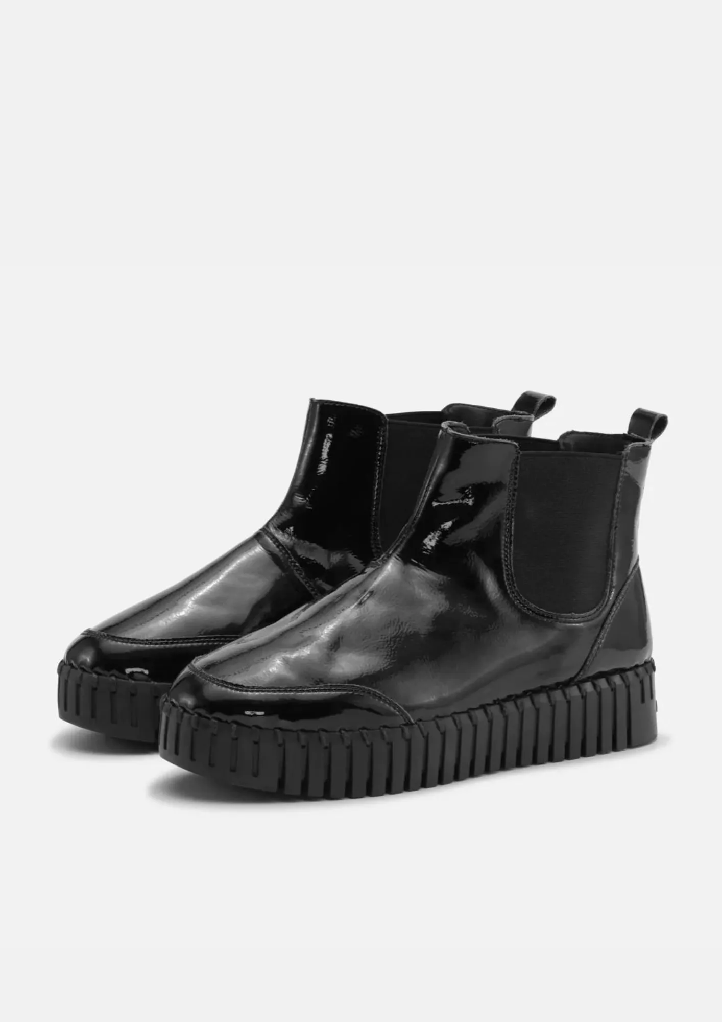 Ilse Jacobsen Tulip Gloss Ankle Boots Black