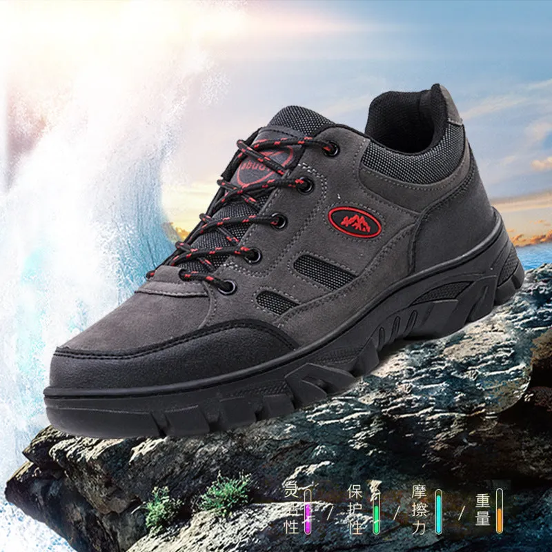 INSTOCK- Men's Large Size Outdoor Hiking Lace-up Shoes