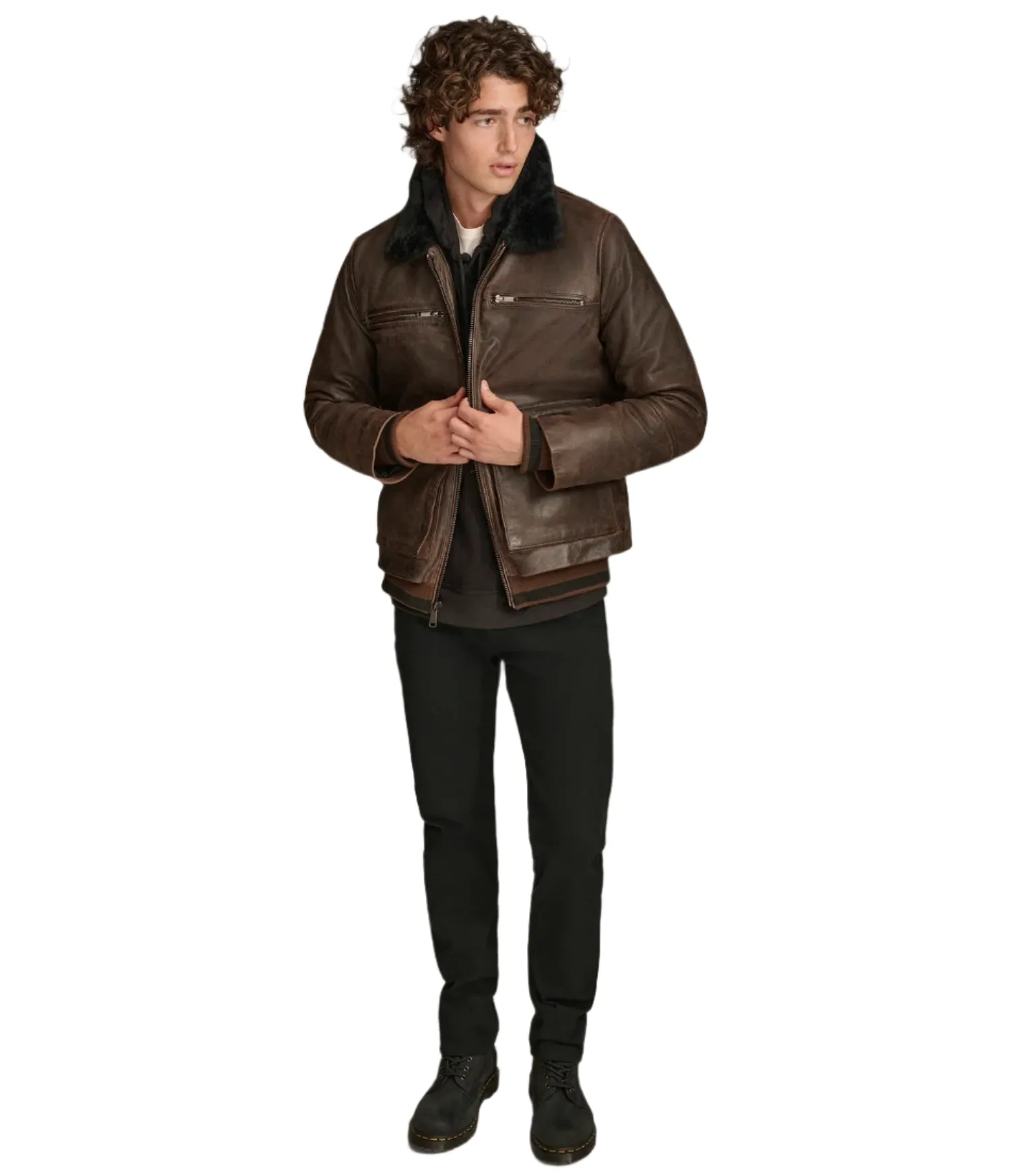 Julian Faux Shearling Aviator