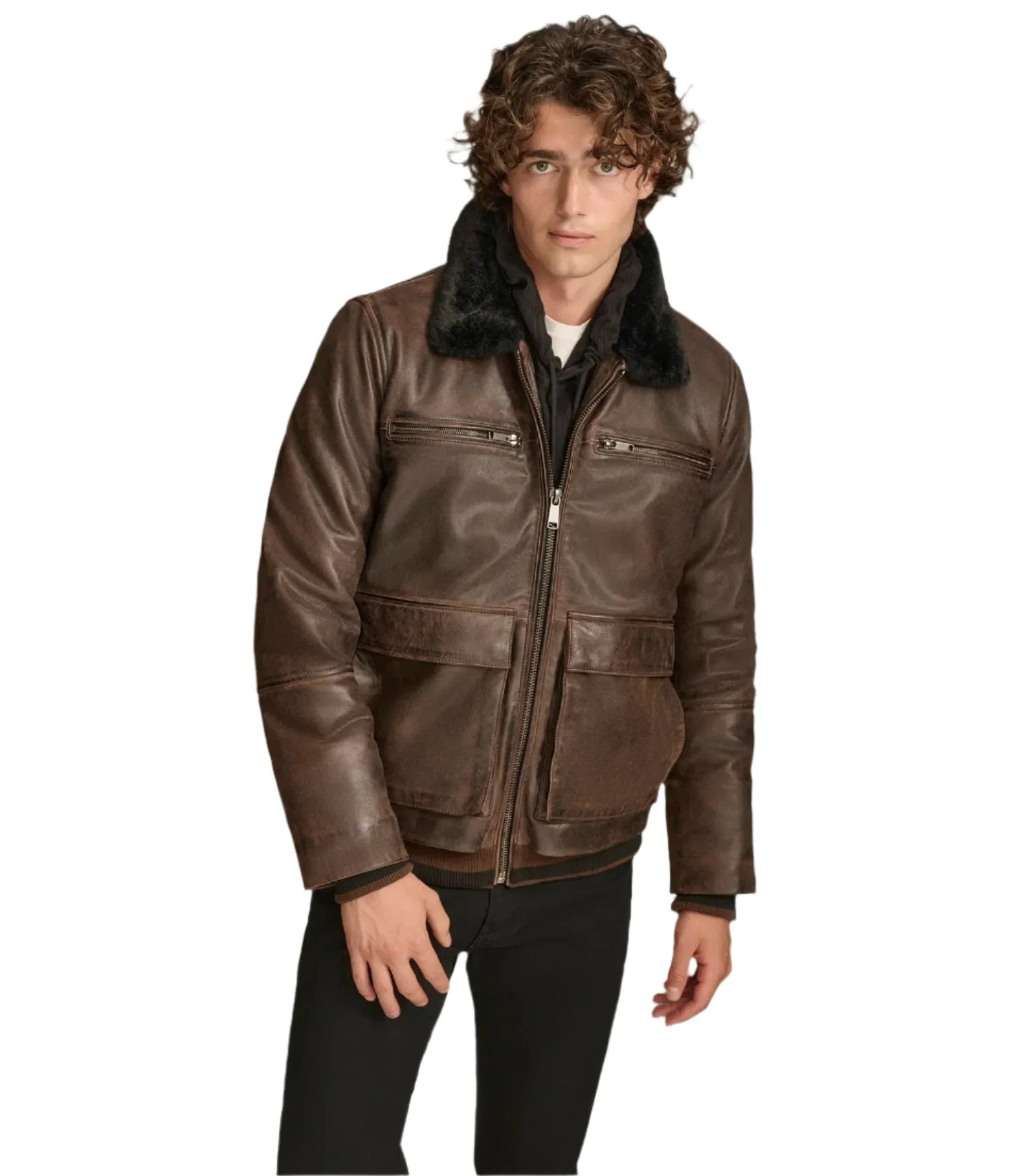 Julian Faux Shearling Aviator