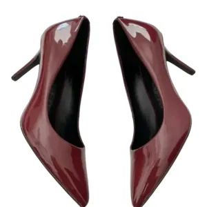 KARL LAGERFELD PARIS ROYALE POINTED TOE PATENT LEATHER PUMPS RED COLOR SIZE 11 M