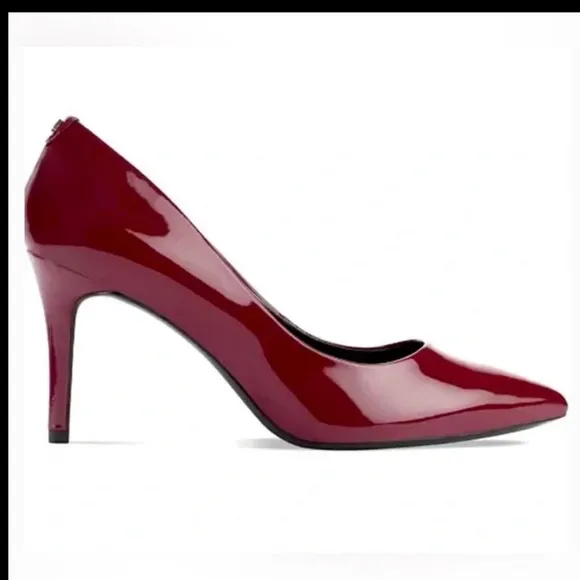 KARL LAGERFELD PARIS ROYALE POINTED TOE PATENT LEATHER PUMPS RED COLOR SIZE 11 M