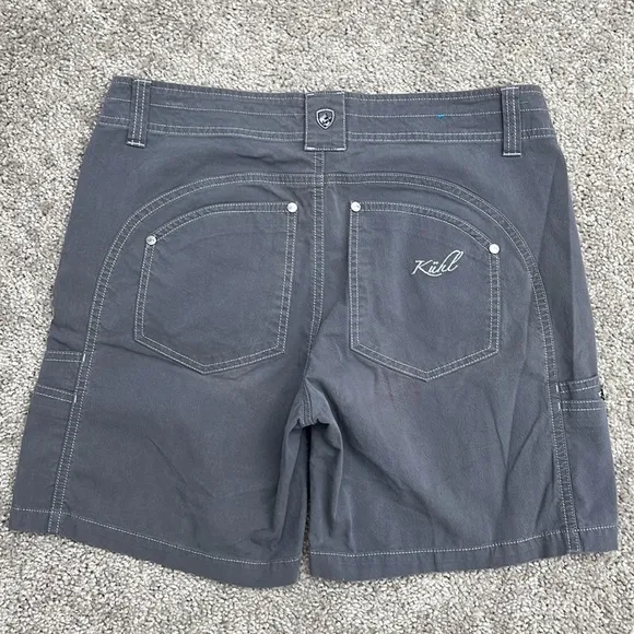 KUHL Gray Cargo Shorts Women’s 6 Hiking Fishing Outdoor