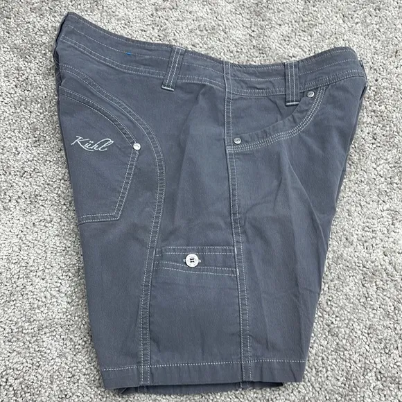KUHL Gray Cargo Shorts Women’s 6 Hiking Fishing Outdoor