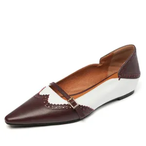 Ladies Retro Chunky Heel Pointed Toe Non Slip Casual Shoes