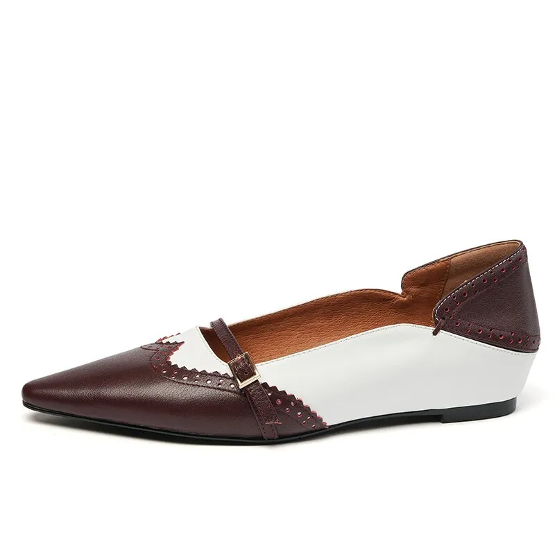 Ladies Retro Chunky Heel Pointed Toe Non Slip Casual Shoes