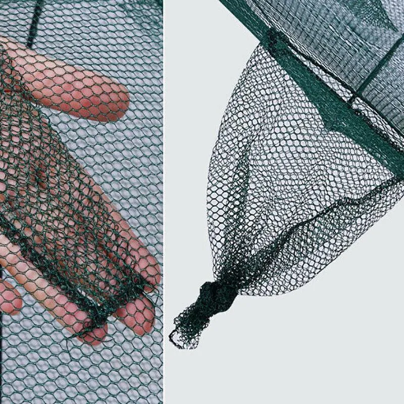 Large Fishing Net Fish Crab Yabbie Trap Minnow Crawfish Shrimp Cage Net Foldable