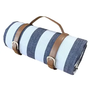 Large Plaid Camping Blanket - Machine Washable, Foldable Picnic Mat 59" x 78.75" with Portable Handle