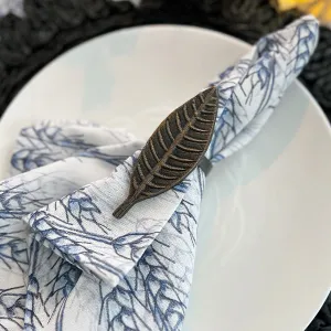 Leaf Napkin Rings, Set of Four