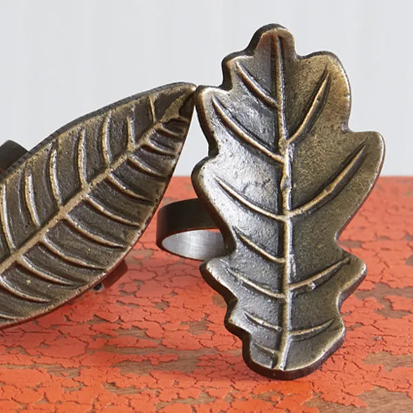 Leaf Napkin Rings, Set of Four