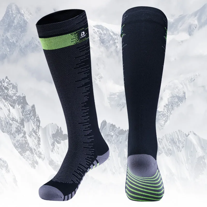 LEAKDRY Merino Wool Thermal-lite Waterproof Socks Knee High Black