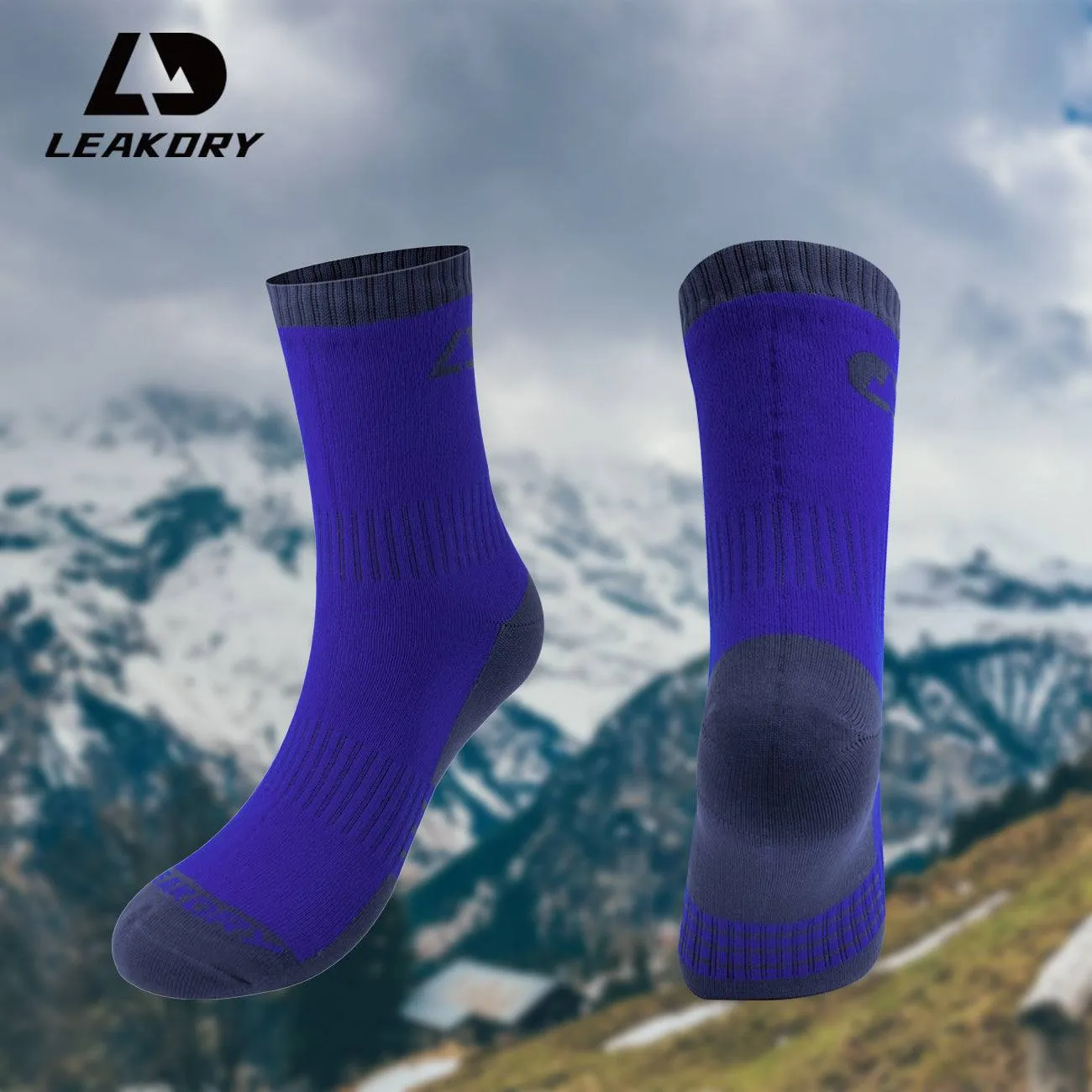 LEAKDRY Waterproof Breathable Ultralite Drinit Socks Ankle Blue