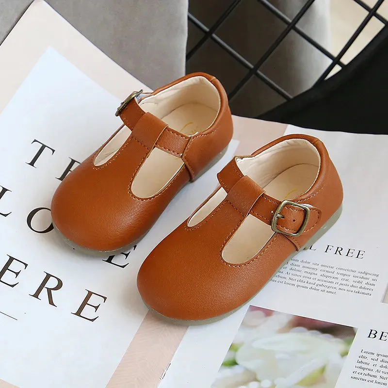 Leather Kids Shoes for Spring and Autumn