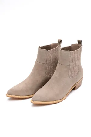 Leonor Suede Ankle Boot in Taupe