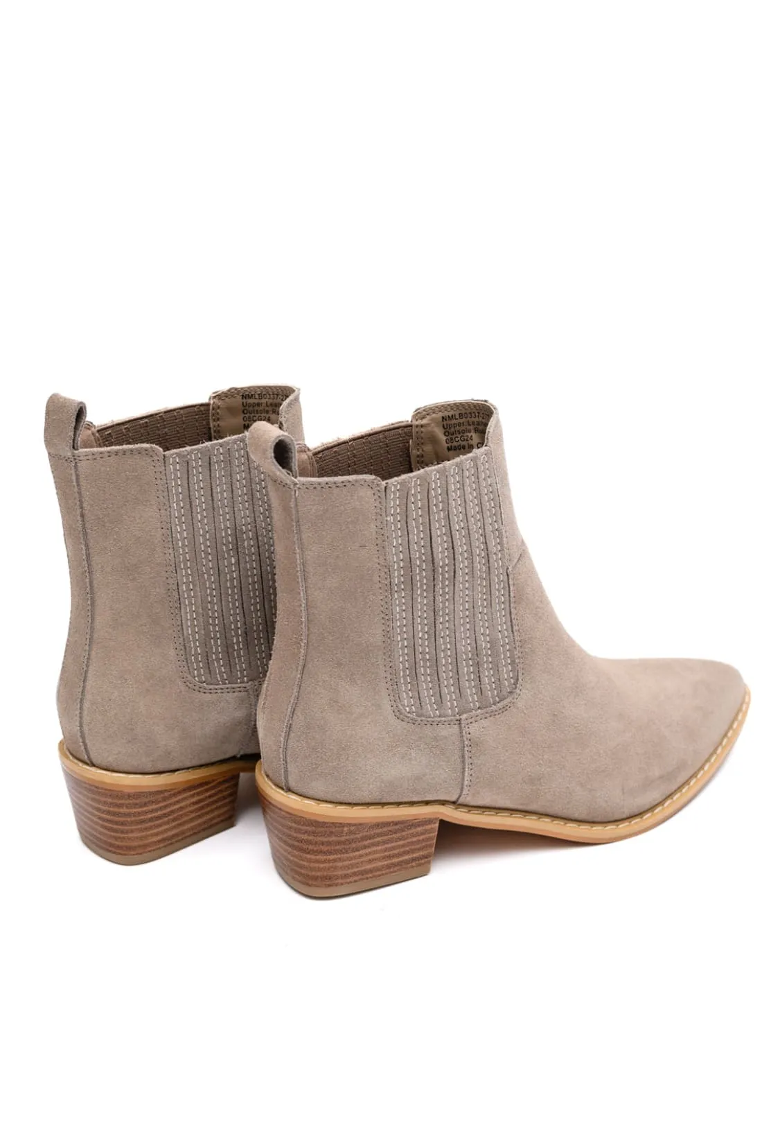 Leonor Suede Ankle Boot in Taupe