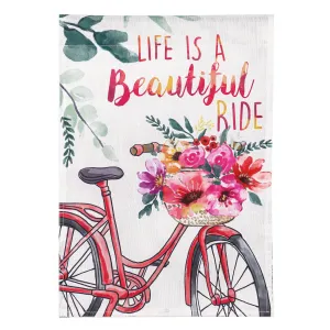 Life is a Beautiful Ride Garden Strie Flag,14t10238