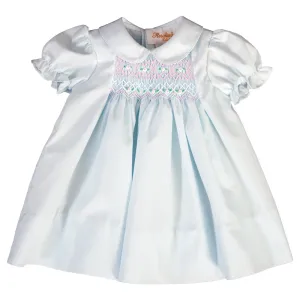 Light Blue Smocked Baby Dress