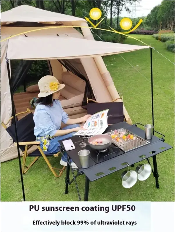 Lohascamping large camping air tent for 4-5 people air shelter dome tent family hiking inflatable