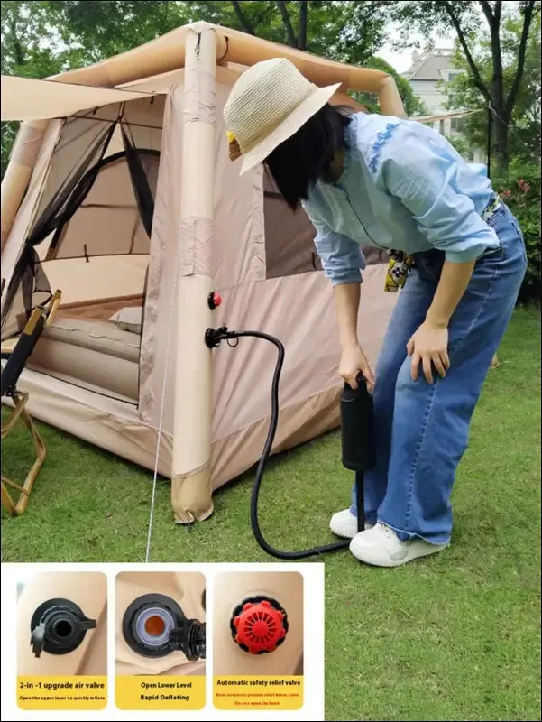 Lohascamping large camping air tent for 4-5 people air shelter dome tent family hiking inflatable
