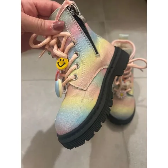 Lola and The Boys Rainbow Charm Boots 10 27 8 9 Toddler