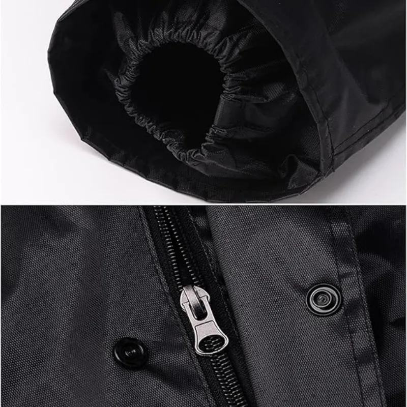 Long Hooded Breathable Raincoat Adult Raincoat Oxford Cloth Waterproof Rain Suit Unisex with Reflective Strip Large Sizes with Pockets