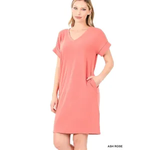 Love Hard Dress in Ash Rose