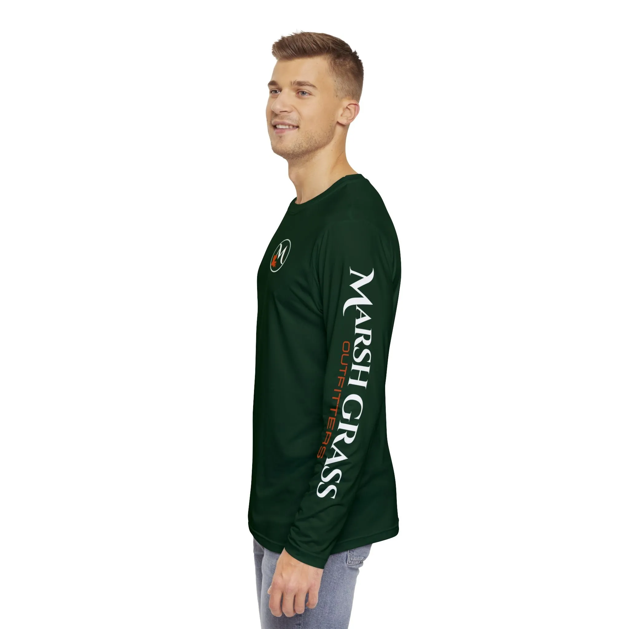 Luke 5:1-11 Long Sleeve Fishing Shirt - Hunter Green - Marsh GrassOutfitters Collection