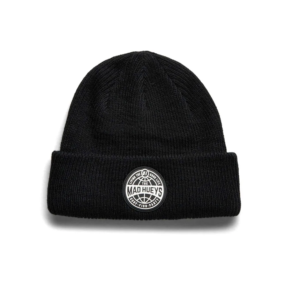 MAD HUEYS GLOBAL BEANIE BLACK
