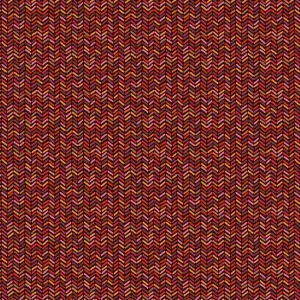 Makower Fabric | Autumn Days | Herringbone | Red