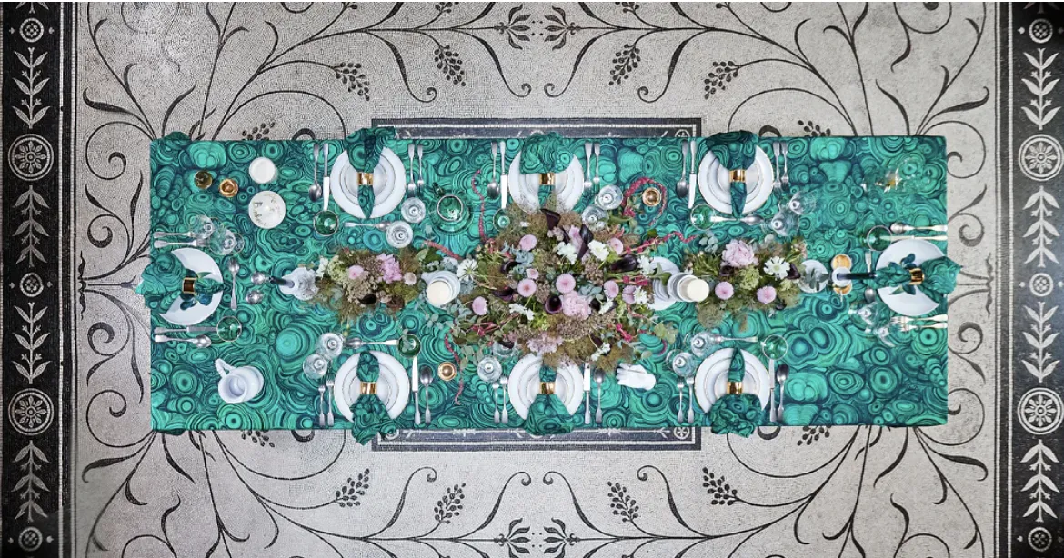 Malachite Linen Napkin by Summerill & Bishop