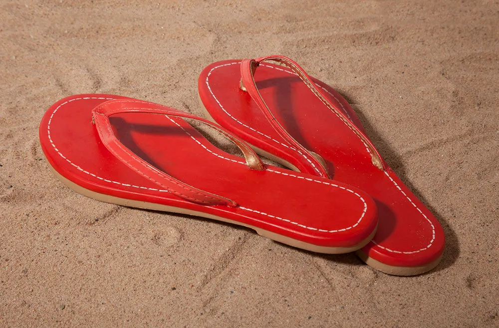 MARBLE CARVING OF SANDALS SUMMER AT THE BEACH