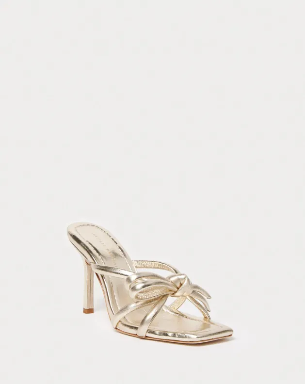 Margi Leather Bow Heel