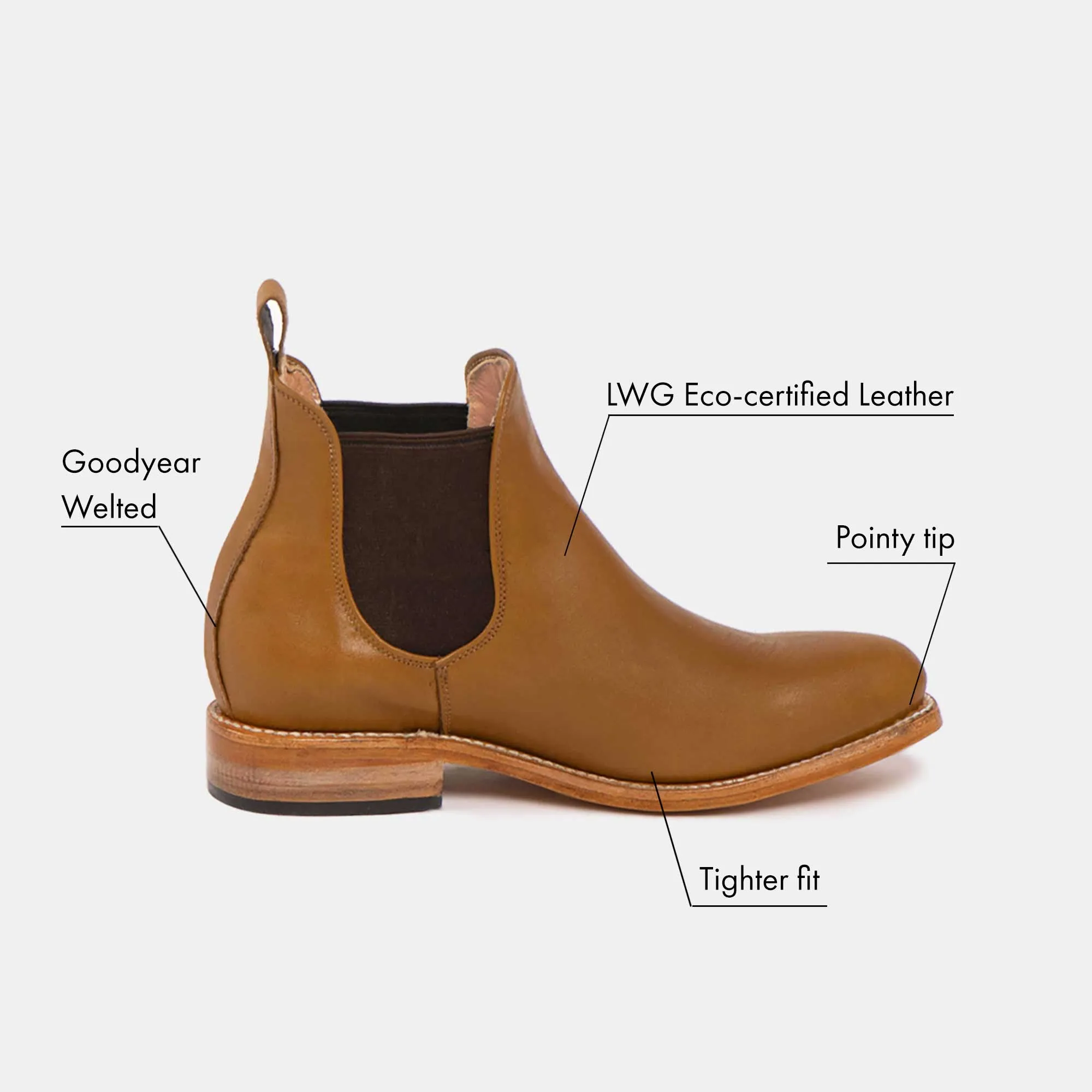 MARIA Chelsea Boot Cognac (Last sizes)